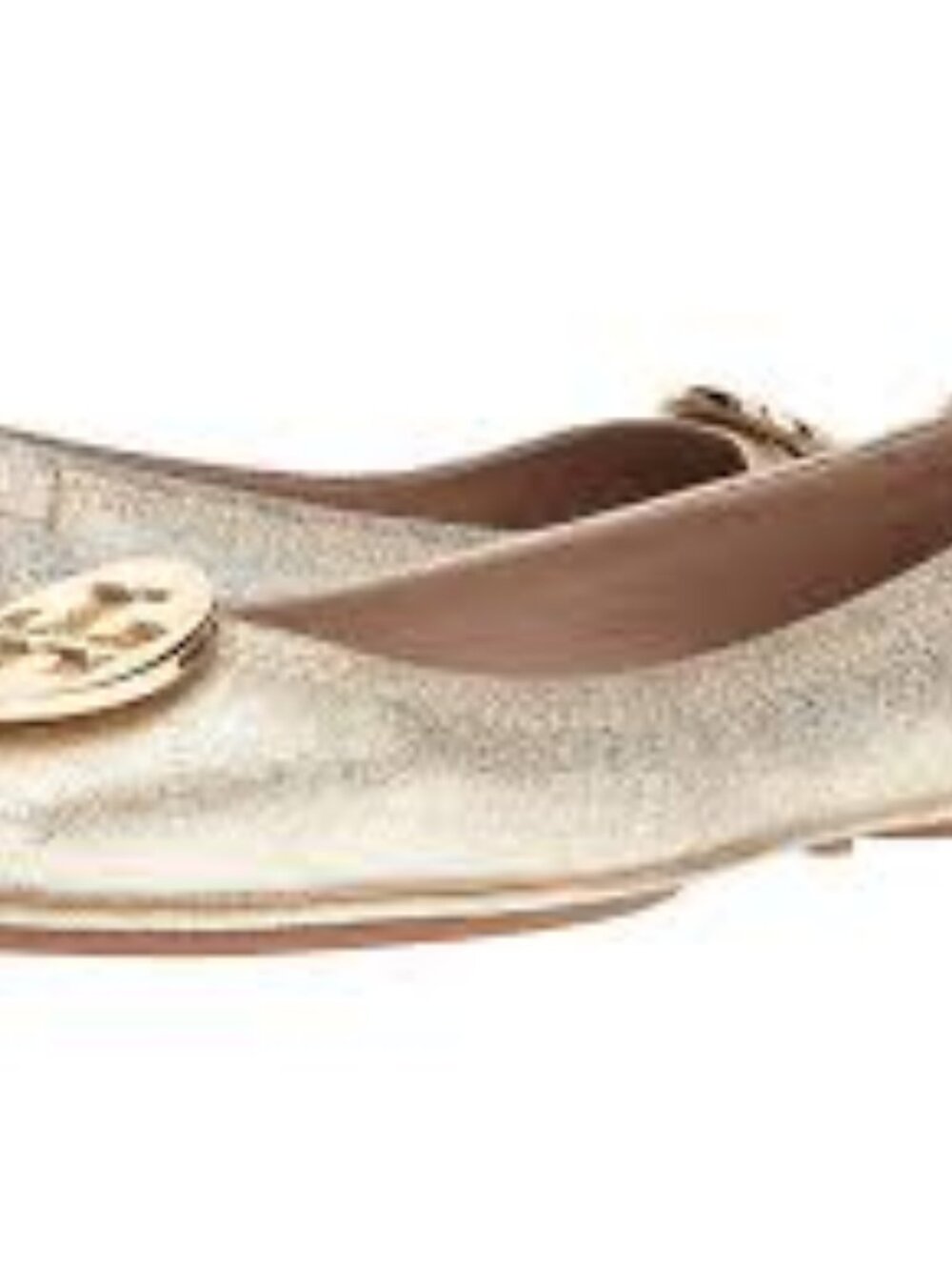 Nib   Tory Burch Minnie Travel  Ballet Flat  -  SPARK GOLD